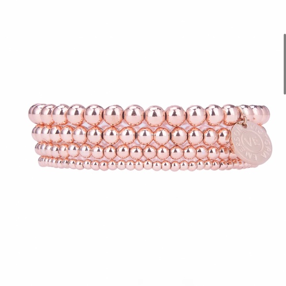 Victoria Emerson Bracelets Aimee Rose Gold Stacking Set of 4 - Picture 6 of 6